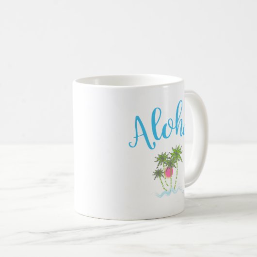Aloha strandt Hawaiian Style Summer Koffiemok (Voorkant rechts)