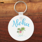Aloha strandt Hawaiian Style Summer Sleutelhanger (Voorkant)