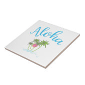Aloha strandt Hawaiian Style Summer Tegeltje (Zijkant)