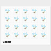 Aloha strandt Hawaiian Style Summer Vierkante Sticker (Vel)