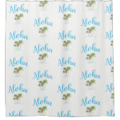 Aloha strandt Hawaiian Style Summer White Douchegordijn (Voorkant)