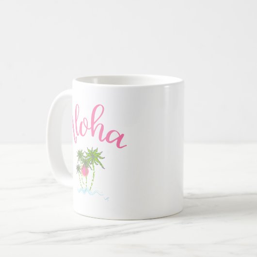 Aloha strandt Hawaiian Style Summera Koffiemok (Voorkant links)