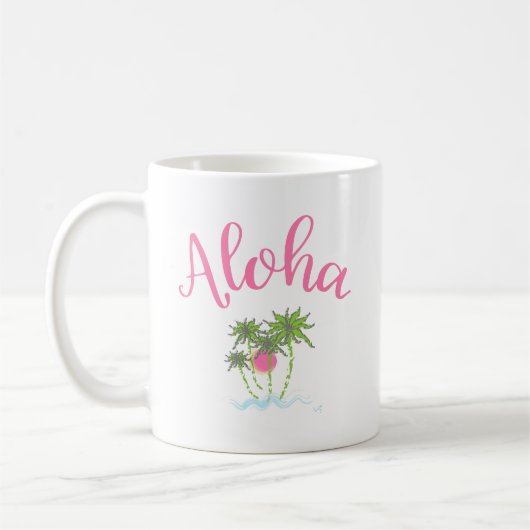Aloha strandt Hawaiian Style Summera Koffiemok (Links)