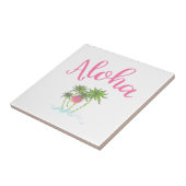 Aloha strandt Hawaiian Style Summera Tegeltje (Zijkant)