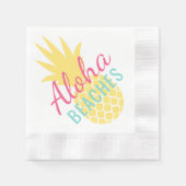 Aloha strandt tropisch geel anananas servet (Voorkant)