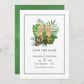 Aloha Summer Beach Wedding Save the Date (Voorkant / Achterkant)