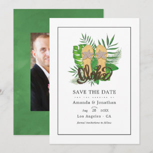 Aloha Summer Beach Wedding Save the Date