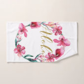 Aloha Summer Floral Hibiscus Flower Wreater Bad Handdoek (Handdoek)