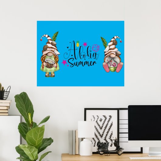 Aloha Summer Gnomes Poster (Thuiskantoor)