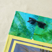 Aloha Summer Green Palm Trees Strandlaken (In situ)