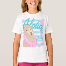 Aloha Summer Hawaii Llama T-shirt