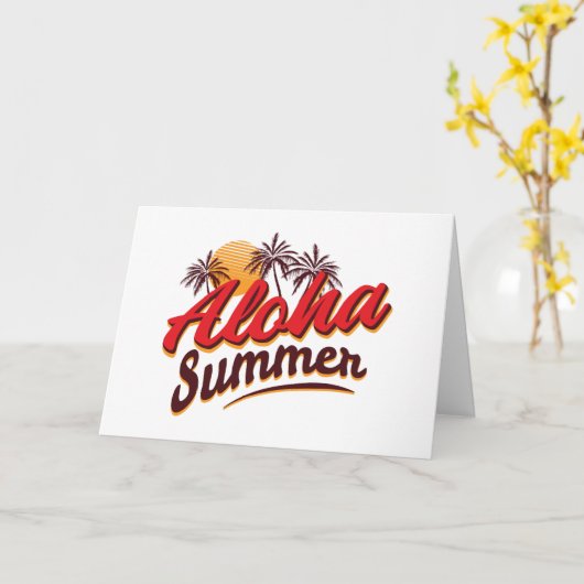Aloha Summer Kaart (Gele Bloem)