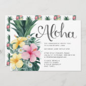 Aloha Summer Luau Party Invitation Kaart (Voorkant / Achterkant)