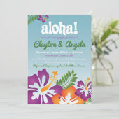 Aloha Summer Luau Uitnodiging (Staand voorkant)