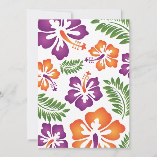 Aloha Summer Luau Uitnodiging (Achterkant)