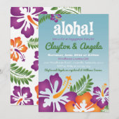 Aloha Summer Luau Uitnodiging (Voorkant / Achterkant)