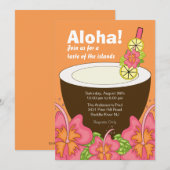 Aloha Summer Party Luau Uitnodiging (Voorkant / Achterkant)