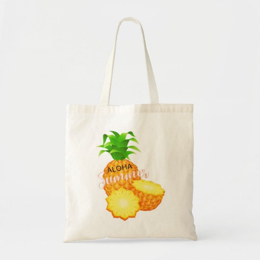 Aloha Summer Pineapple_ Hawaiiaanse eilanden Tote Bag (Voorkant)
