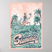 Aloha Summer Surfing Poster (Voorkant)