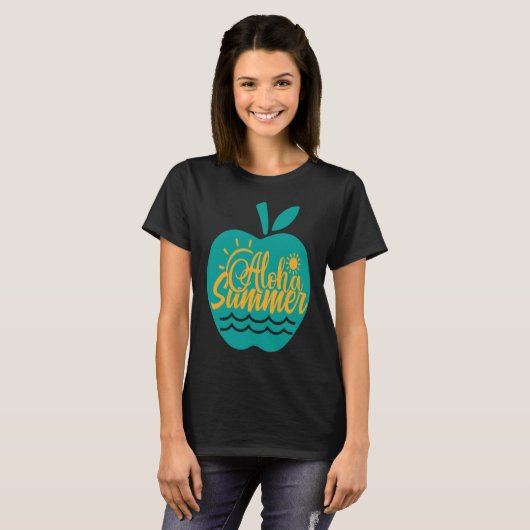 Aloha Summer Teacher T-shirt (Voorkant volledig)