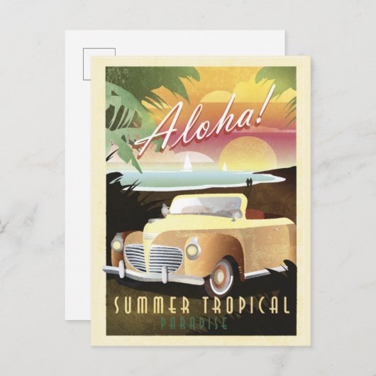Aloha! Summer Tropical Paradise Briefkaart (Voorkant / Achterkant)