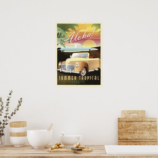 Aloha! Summer Tropical Paradise Poster (Keuken)