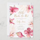Aloha Summer Tropical Pink Bridal Shower Kaart (Voorkant)