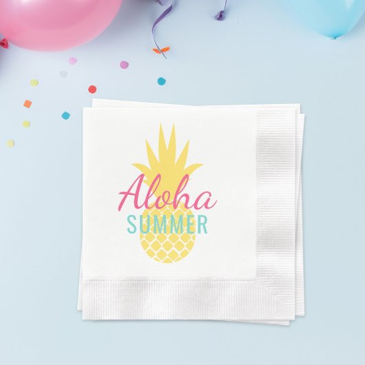 Aloha Summer Tropical Yellow Pineapple Servetten