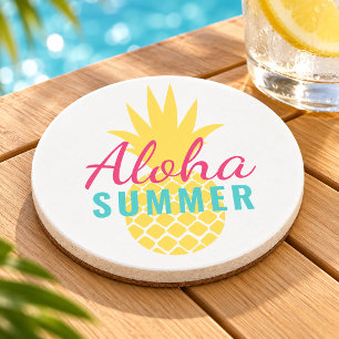 Aloha Summer Tropical Yellow Pineapple Zandsteen Onderzetter