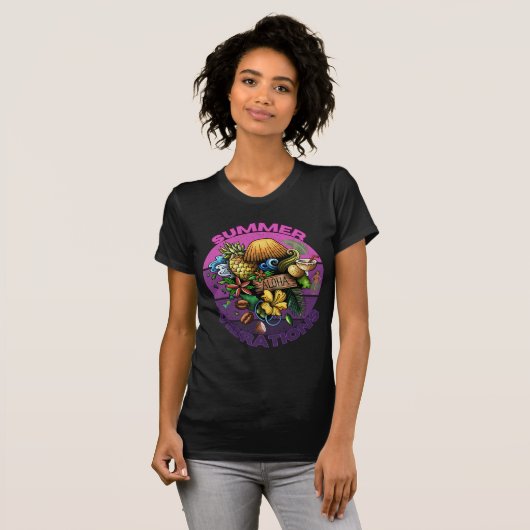 Aloha Summer Vibes T-shirt (Voorkant volledig)