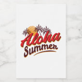 Aloha Summer Voedselcontainer Etiket (Enkel label)