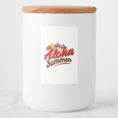 Aloha Summer Voedselcontainer Etiket (Voorkant)