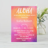 Aloha Sunset Beach baby shower Kaart (Staand voorkant)