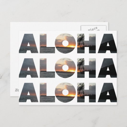 Aloha Sunset Briefkaart (Voorkant / Achterkant)
