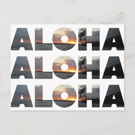 Aloha Sunset Briefkaart (Voorkant)
