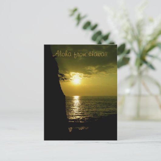 Aloha Sunset in Hawaii Briefkaart (Staand voorkant)
