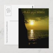 Aloha Sunset in Hawaii Briefkaart (Voorkant / Achterkant)