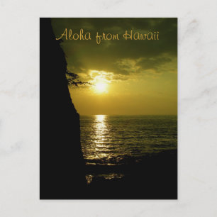 Aloha Sunset in Hawaii Briefkaart