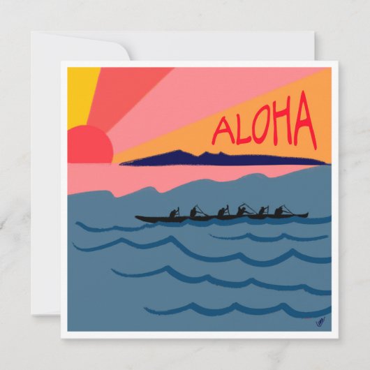 Aloha Sunset Note Kaart (Voorkant)
