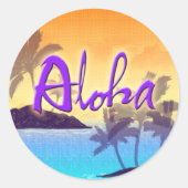 Aloha Sunset Sticker (Voorkant)