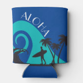 Aloha Surf en Palm Trees Blikjeskoeler (Achterkant)