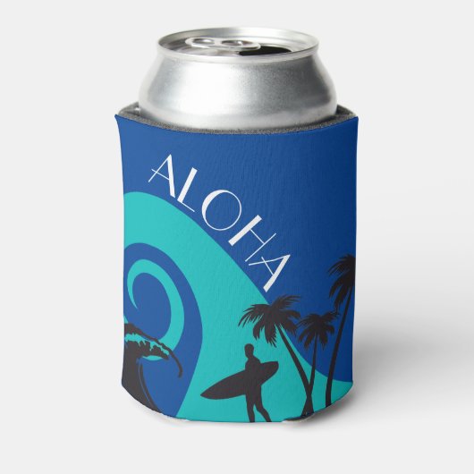 Aloha Surf en Palm Trees Blikjeskoeler (Blikje Achterkant)