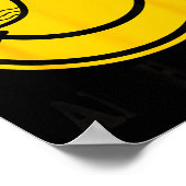 Aloha surf glimlach zonnebril surfplank reflectie poster (Hoek)