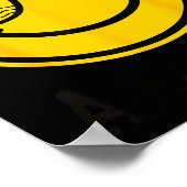 Aloha surf glimlach zonnebril surfplank reflectie poster (Hoek)