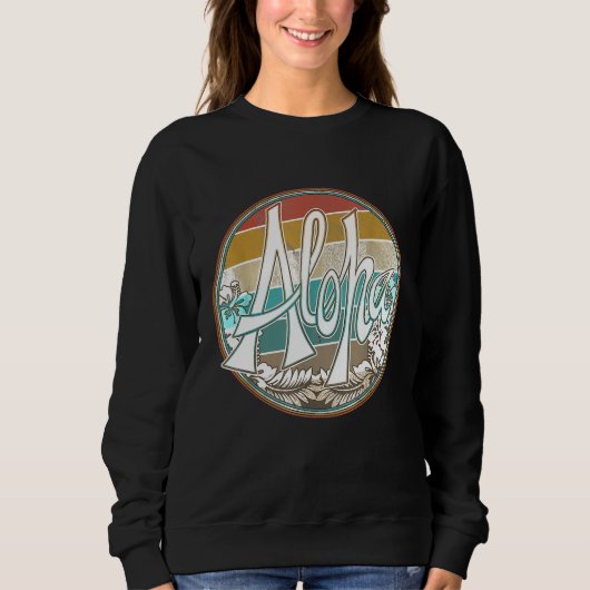 Aloha Surf Hawaii Surfboard Retro Trui (Voorkant)