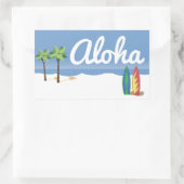 Aloha Surf Rechthoekige Sticker (Tas)