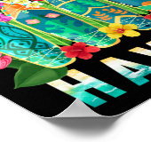 Aloha Surfboard Hawaii Tropisch Hawaiian Poster (Hoek)