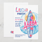 Aloha Surfboard Uitnodiging (Voorkant / Achterkant)