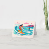 Aloha surfer kaart blanco binnenkant (Achterkant)