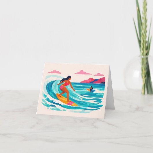 Aloha surfer kaart blanco binnenkant (Voorkant)